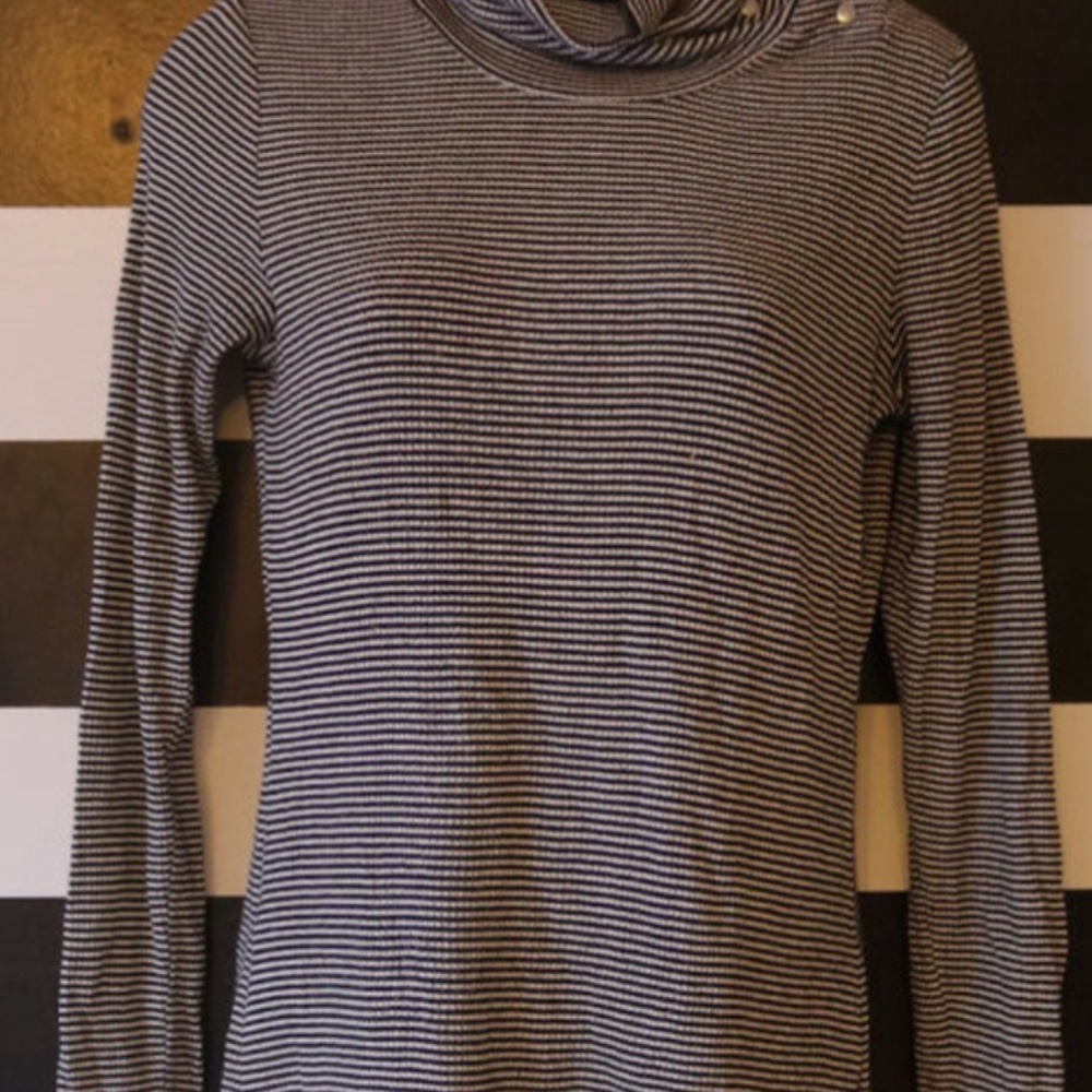 Philosophy Brand trending Striped Black and White Women's Top